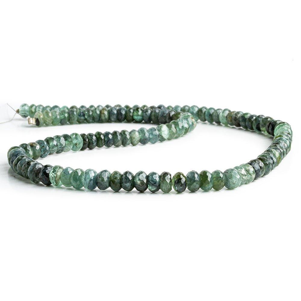 6mm Green Tourmaline Faceted Rondelle Beads 16 inch 120 pieces - The Bead Traders