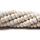 6mm Howlite faceted rondelle beads 15 inch 99 pieces - The Bead Traders
