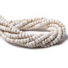 6mm Howlite faceted rondelle beads 15 inch 99 pieces - The Bead Traders