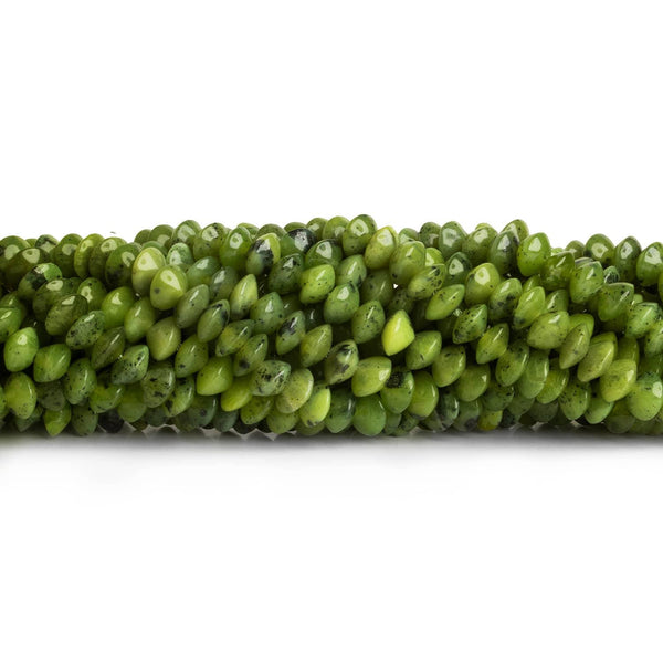6mm Natural Nephrite Jade Saucers 15 inch 100 beads