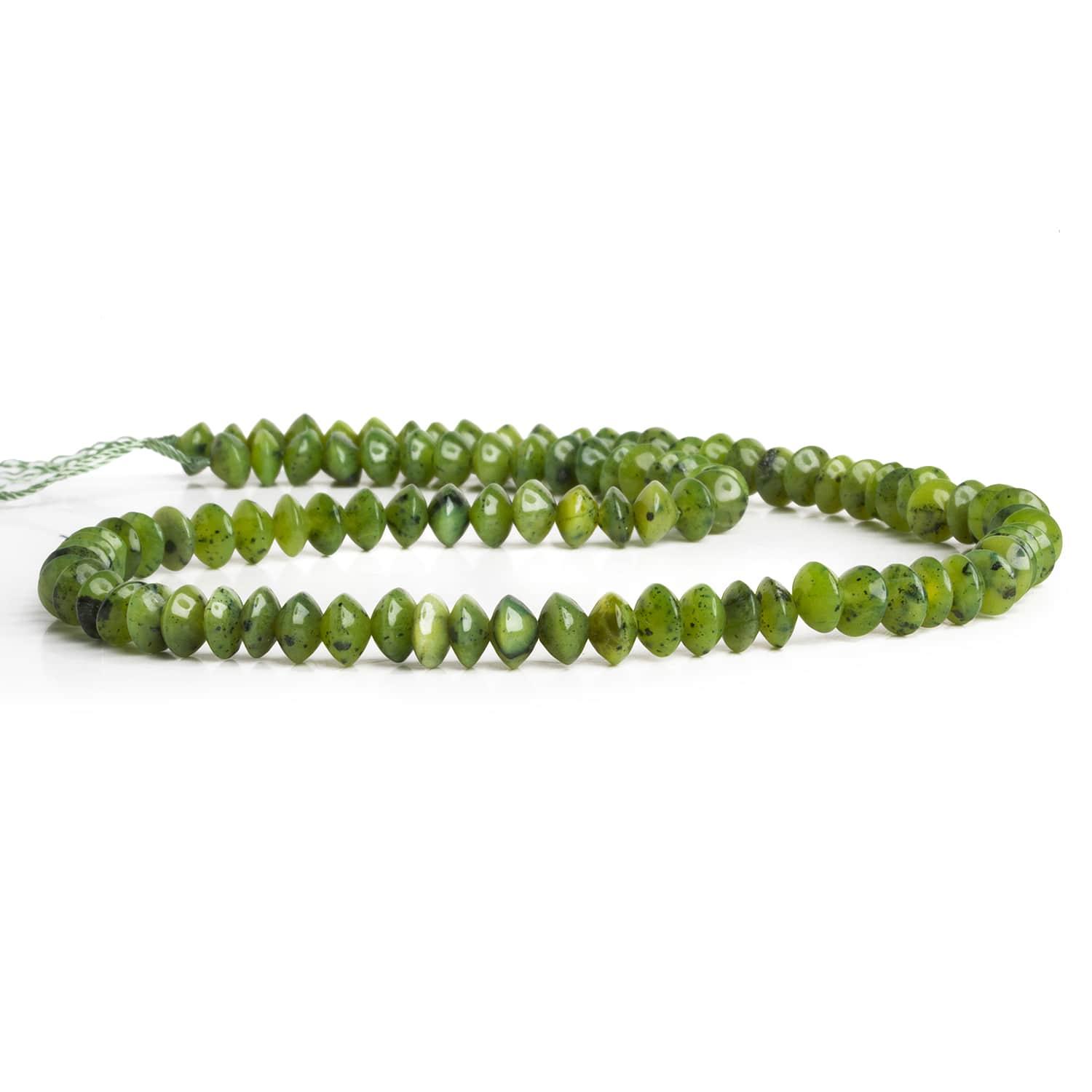 6mm Jade Saucers 15 inch 100 beads - The Bead Traders