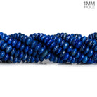 6mm Lapis Lazuli Plain Rondelles 16 inch 110 beads AA - The Bead Traders