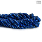 6mm Lapis Lazuli Plain Rondelles 16 inch 110 beads AA - The Bead Traders