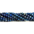 6mm Lapis Lazuli Plain Rounds 15 inch 65 beads - The Bead Traders