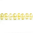 6mm Lemon Quartz Faceted Rondelle Beads 6 inch 39 pieces - The Bead Traders