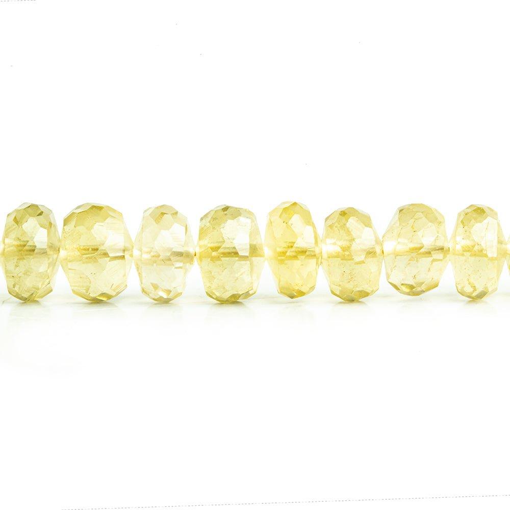 6mm Lemon Quartz Faceted Rondelle Beads 6 inch 39 pieces - The Bead Traders