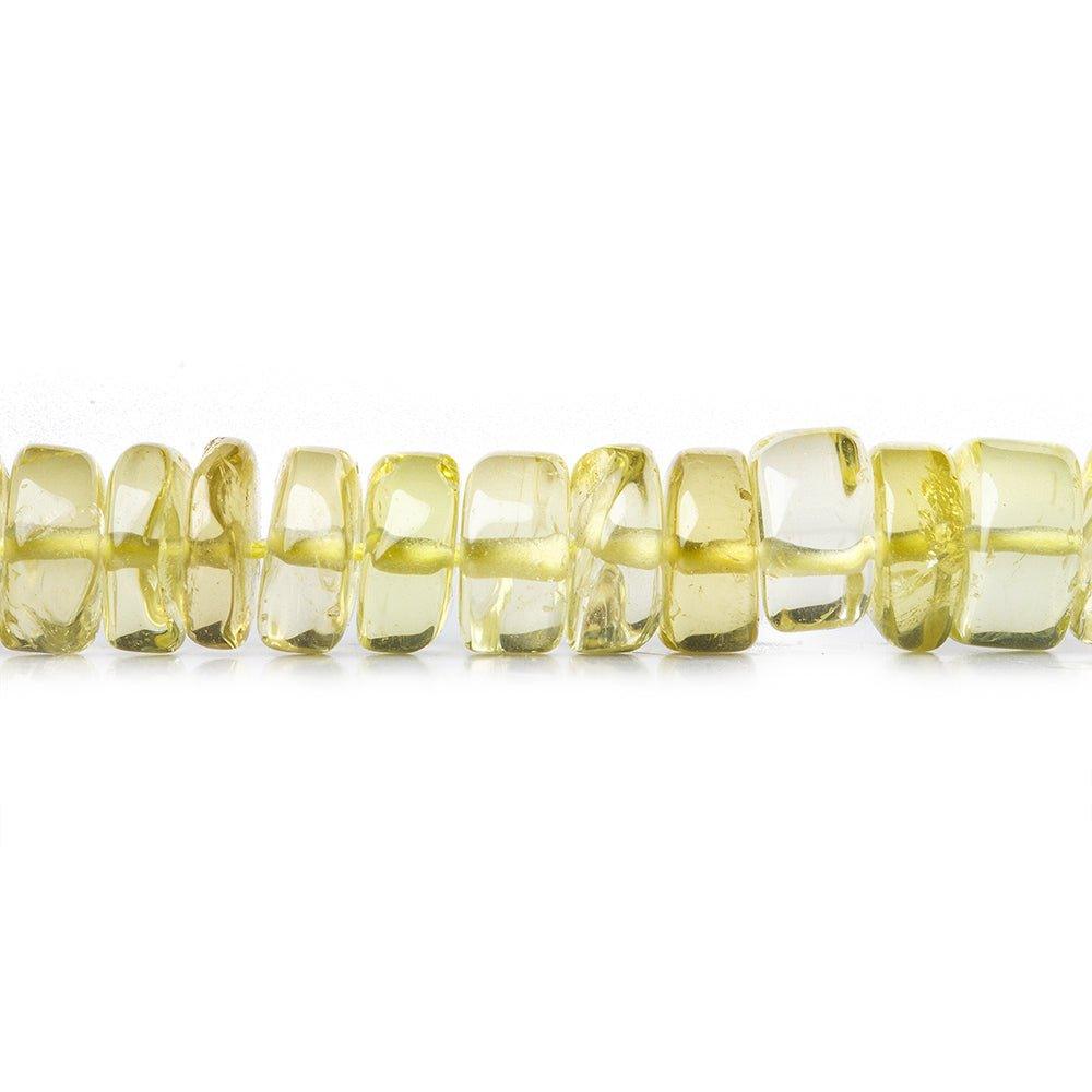 6mm Lemon Quartz plain Heishi beads 14 inch 115 pieces - The Bead Traders
