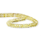 6mm Lemon Quartz plain Heishi beads 14 inch 115 pieces - The Bead Traders