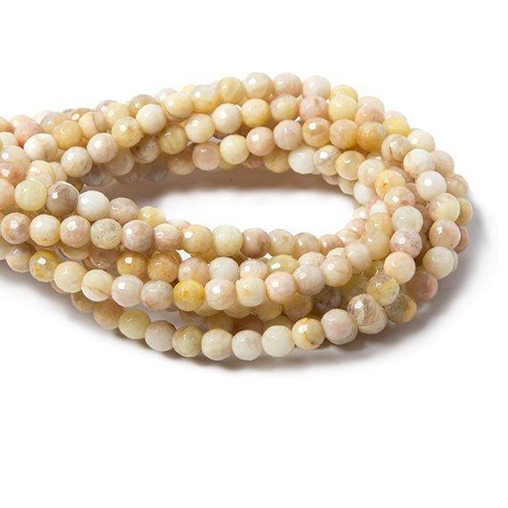 6mm Light Sunstone faceted round beads 15.25 inch 70 pieces - The Bead Traders