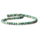 6mm Matte African Turquoise plain round beads 15 inch 67 pieces - The Bead Traders