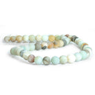 6mm Matte Amazonite Plain Round Beads 15 inch 60 pieces - The Bead Traders