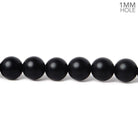 6mm Matte Black Onyx plain round beads 15.5 inch 65 pieces - The Bead Traders