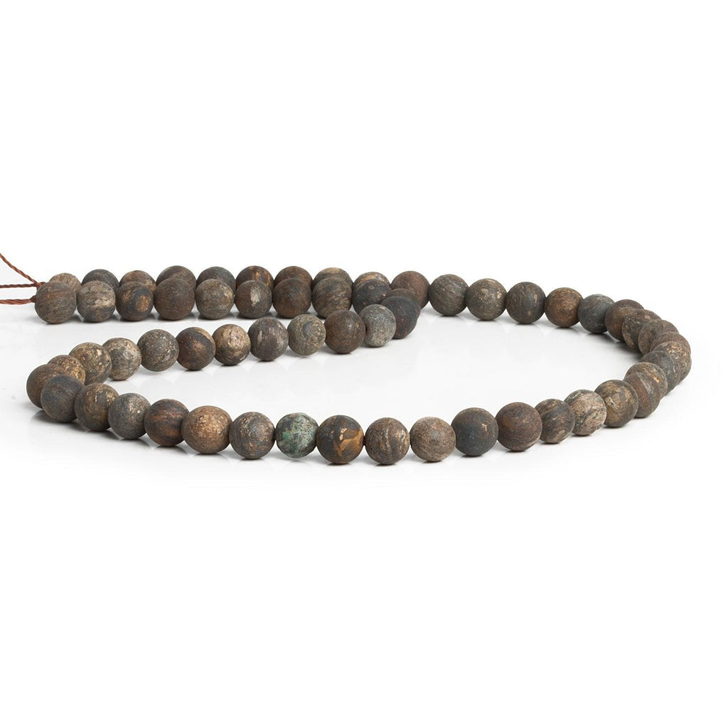 6mm Matte Bronzite Rounds 15 inch 55 beads - The Bead Traders