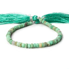 6mm Matte Chrysoprase & Matrix plain rondelles 7.5 inch 53 beads A - The Bead Traders
