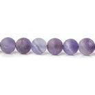 6mm Matte Dog Tooth Amethyst plain round beads 15 inch 65 pieces - The Bead Traders