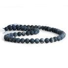 6mm Matte Dumortierite Plain Rounds 15 inch 60 beads - The Bead Traders