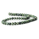 6mm Matte Green Zebra Jasper plain rounds Large 1mm Hole 15 inch 63 beads - The Bead Traders