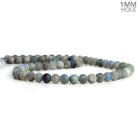 6mm Matte Labradorite Plain Round Beads 15 inch 60 pieces - The Bead Traders