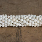 6mm Matte Magnesite Plain Rounds 15 inch 60 beads - The Bead Traders