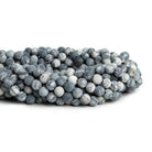 6mm Matte Picasso Jasper Plain Round Beads 15 inch 60 pieces - The Bead Traders