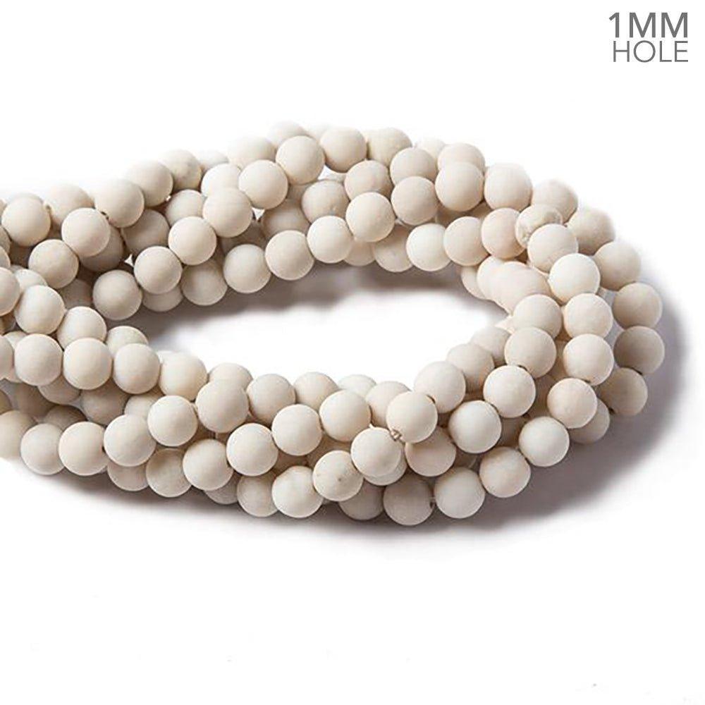 6mm Matte River Stone Jasper plain round beads 14.25 inch, 60 pieces - The Bead Traders