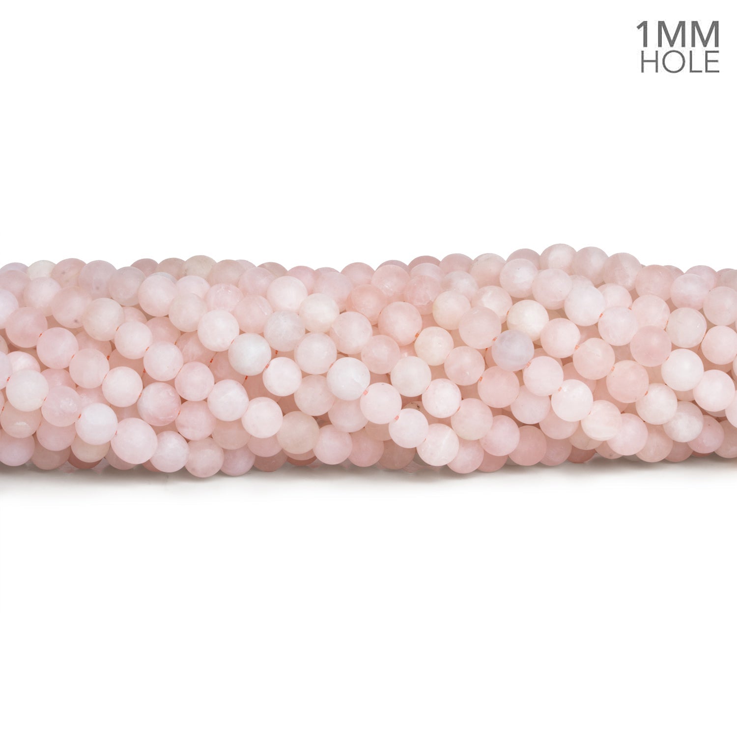 6mm Matte Rose Quartz Rounds 15 inch 65 beads - The Bead Traders
