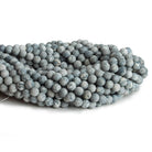 6mm Matte Silver Leaf Jasper Plain Rounds 15 inch 60 beads - The Bead Traders