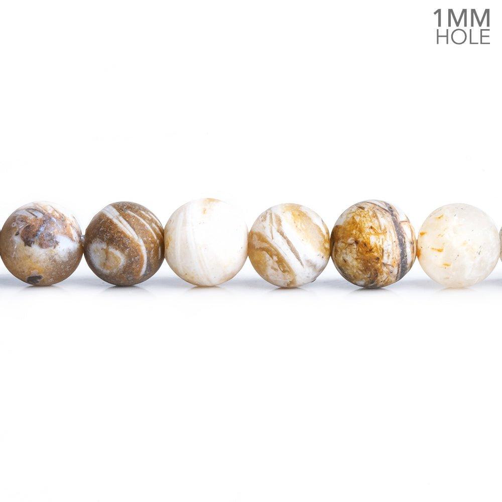 6mm Matte Zebra Jasper Plain Round Beads 15.5 inch 63 pieces - The Bead Traders