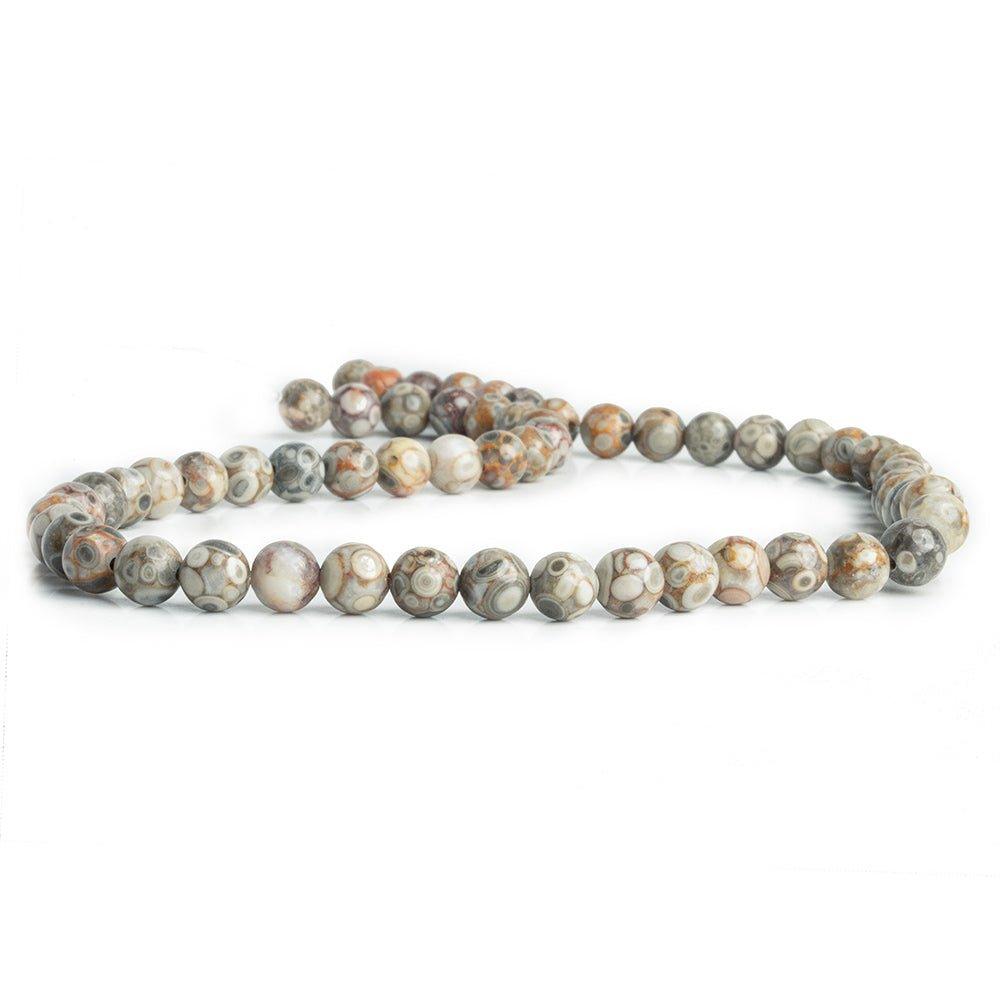 6mm Medical Stone Fossilized Maifanite Plain Round Beads 15 inch 60 pieces - The Bead Traders