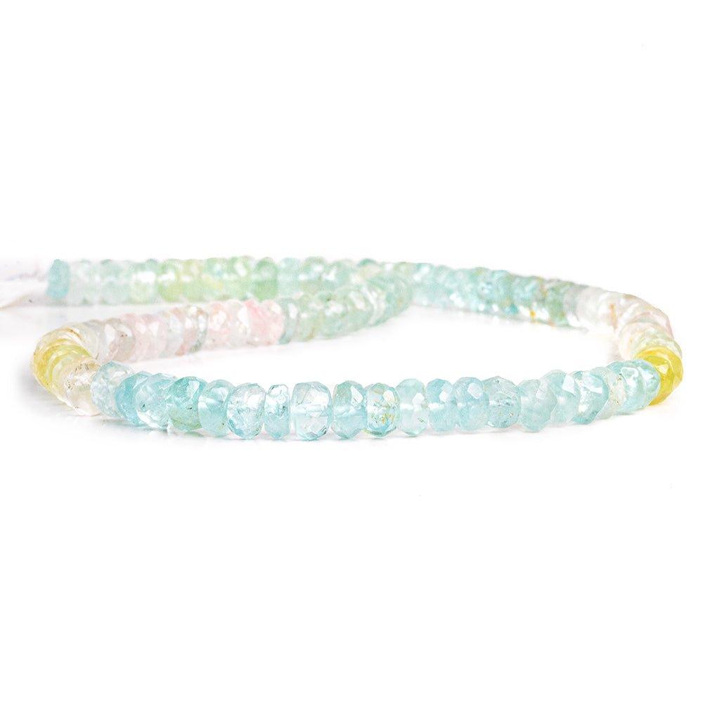 6mm Multi Color Beryl Faceted Rondelle Beads 14 inch - The Bead Traders