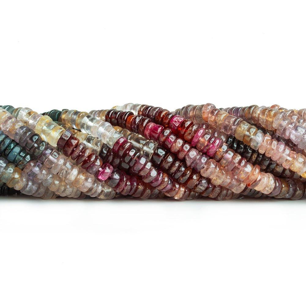 6mm Multi Color Spinel Plain Heishi Beads 16 inch 180 pieces - The Bead Traders