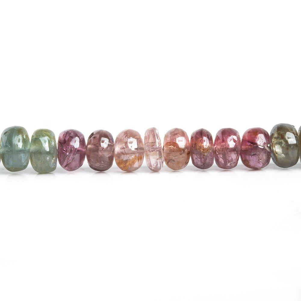 6mm Multi Color Spinel Plain Rondelle Beads 15 inch 118 pieces - The Bead Traders