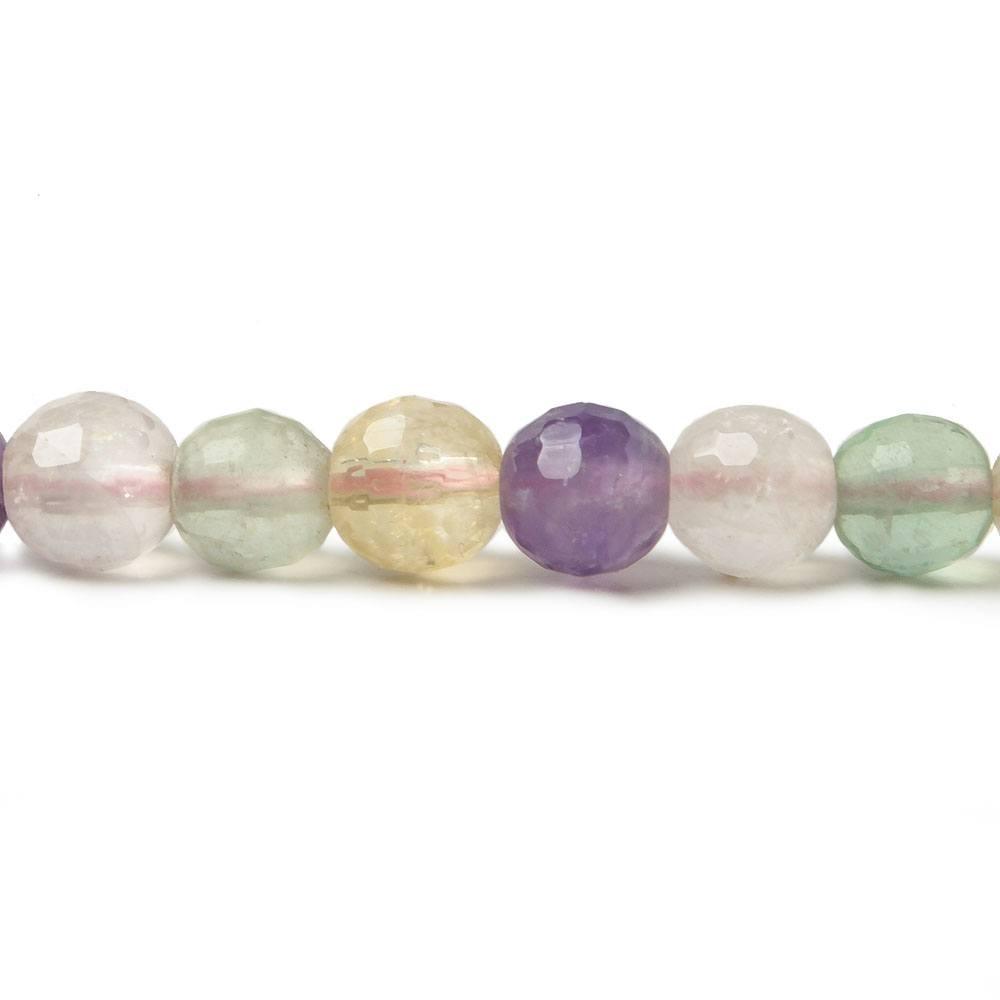 6mm Multi Gemstone Faceted Round Beads 15.25 inch 67 pieces - The Bead Traders