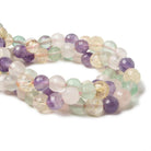 6mm Multi Gemstone Faceted Round Beads 15.25 inch 67 pieces - The Bead Traders
