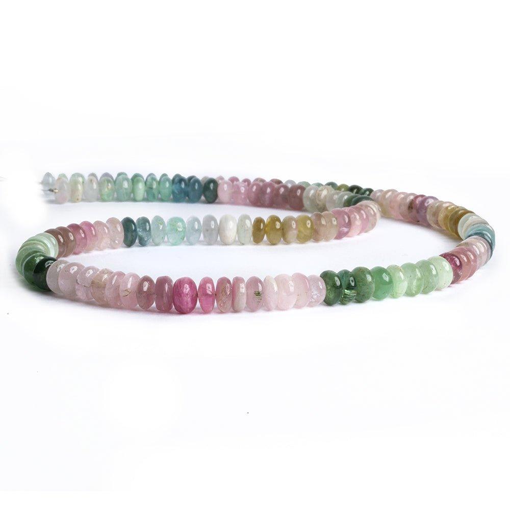 6mm Multi Tourmaline Plain Rondelle Beads 16 inch 135 pieces - The Bead Traders