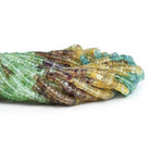 6mm Multicolor Fluorite Plain Heishis 12 inch 125 beads - The Bead Traders