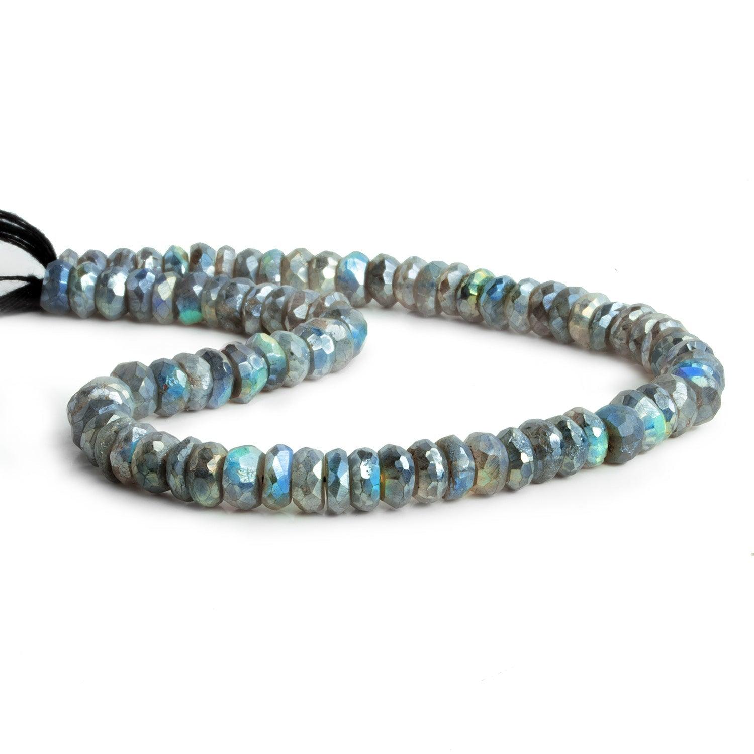 6mm Mystic Labradorite Faceted Rondelle Beads 11 inch 85 pieces - The Bead Traders
