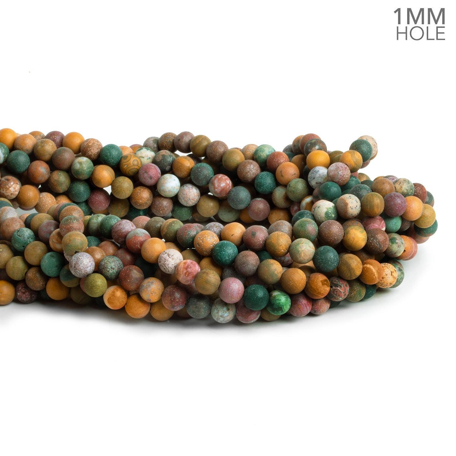 6mm Ocean Jasper Plain Rounds 15 inch 60 beads - The Bead Traders