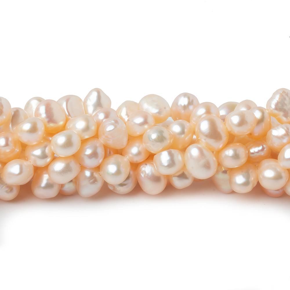 6mm Peach Baroque Pearls, 15 inch - The Bead Traders