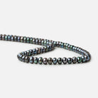 6mm Peacock Center Drilled Button Freshwater Pearl 15.5 inch 90 pieces - The Bead Traders