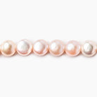 6mm Petal Pink Button Freshwater Pearls 15.5 inch 60 pieces - The Bead Traders