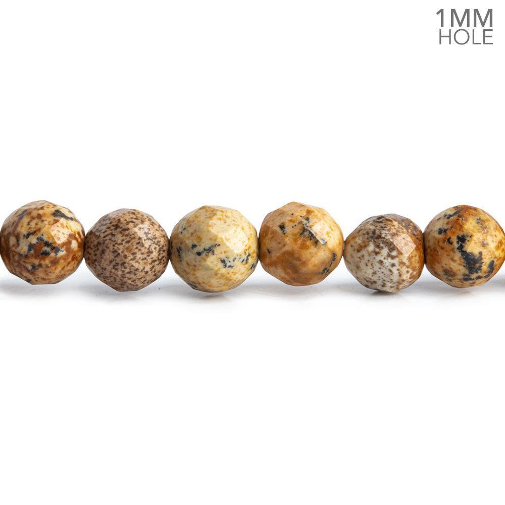 6mm Picture Jasper faceted round beads 15 inch 65 pieces - The Bead Traders