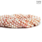 6mm Pink Conch Shell Plain Round Beads 16 inch 65 pieces - The Bead Traders