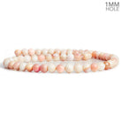6mm Pink Conch Shell Plain Round Beads 16 inch 65 pieces - The Bead Traders