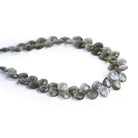 6mm Platinum Moonstone Pillows 7 inch 48 beads - The Bead Traders