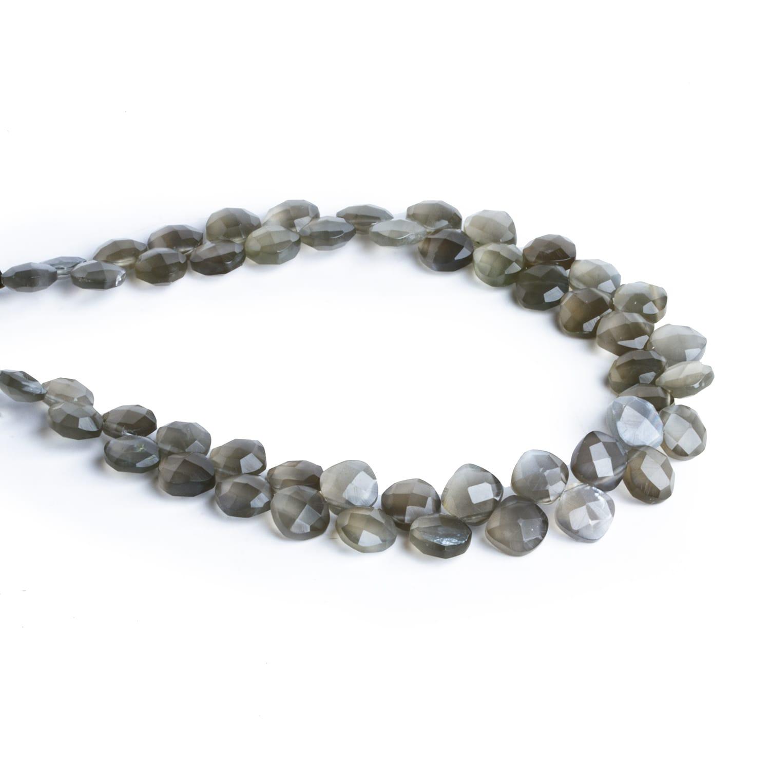 6mm Platinum Moonstone Pillows 7 inch 48 beads - The Bead Traders