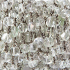 6mm Prasiolite plain coin Black Gold Filled Chain by the foot - The Bead Traders