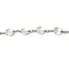 6mm Prasiolite plain coin Black Gold Filled Chain by the foot - The Bead Traders