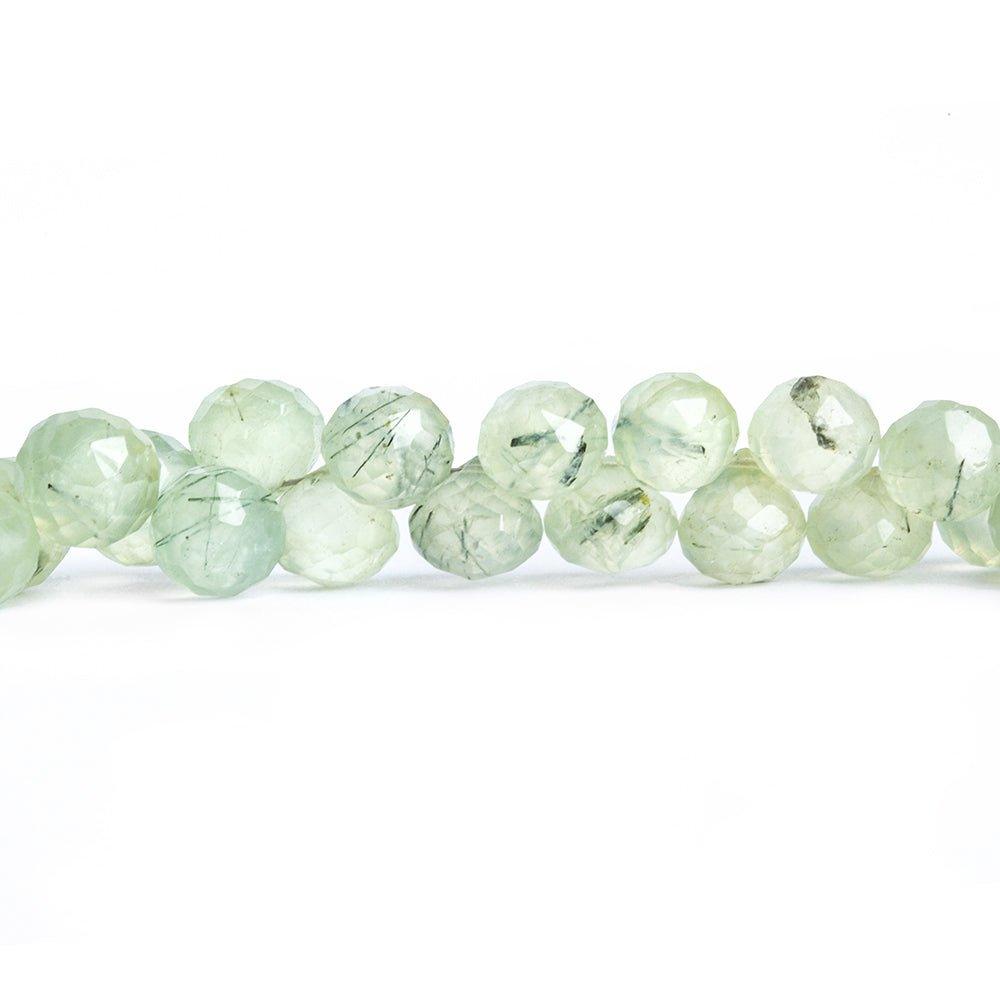 6mm Prehnite Faceted Candy Kiss Beads 8 inch 70 pieces - The Bead Traders