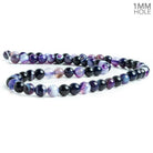6mm Purple Banded Agate Plain Round Beads 15 inch 68 pieces - The Bead Traders